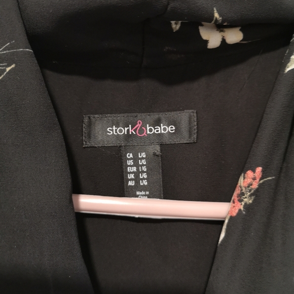 Floral Maternity Stork & Babe Dress - Picture 2 of 3